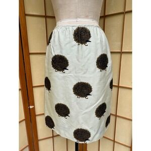 Women's Fall Skirt HandmadeVintage Hedgehog Print Midi Size M